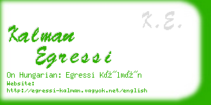 kalman egressi business card